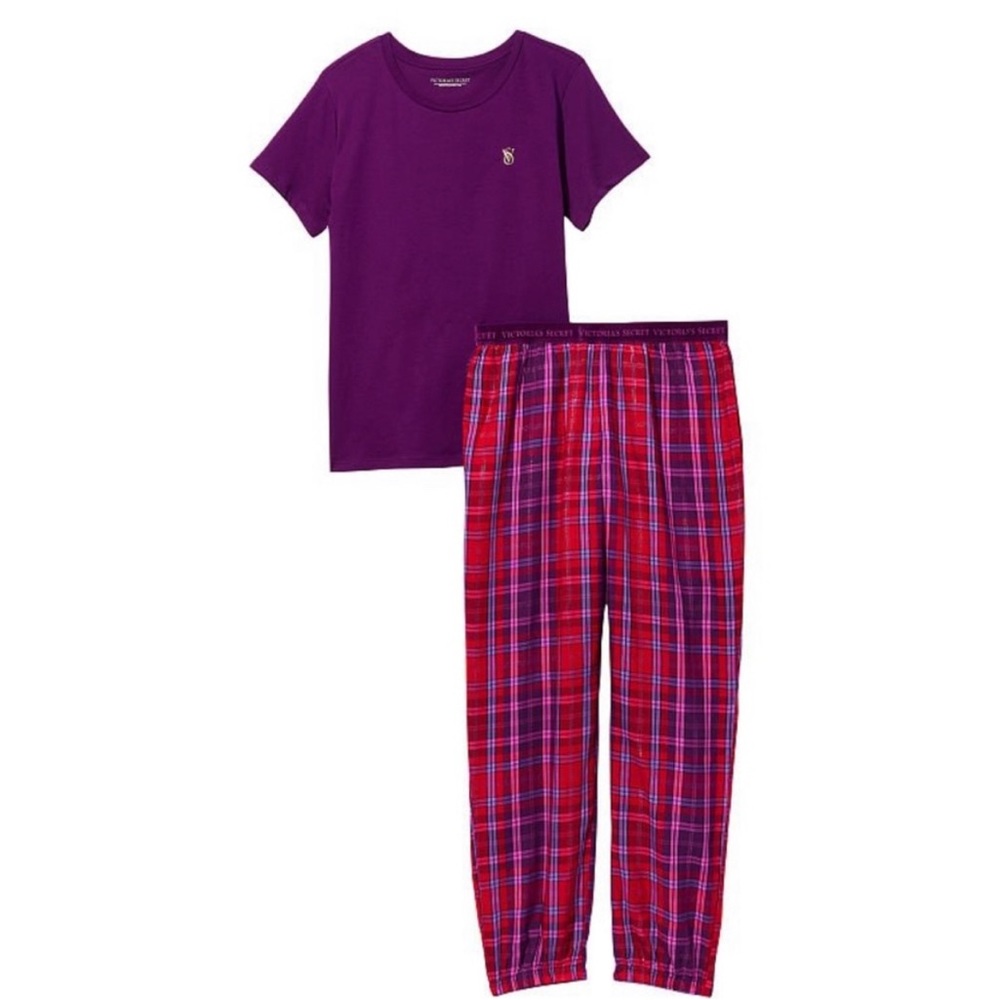 VICTORIA'S SECRET Flannel Tee-jama Set